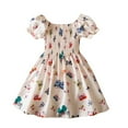 thumbnail image 1 of HomeGardon Girls Dress,Dresses for Girl Girls'Summer Short Sleeve Ruffled Round Neck Lace Embroidery Mesh Princess Bow Skirt,90-130, 1 of 9