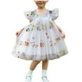 thumbnail image 1 of HomeGardon Girls Dress,Dresses for Girl Girls'Summer Sleeveless Ruffled Lace Round-Neck Embroidery Mesh Princess Bow Skirt,80-120, 1 of 9