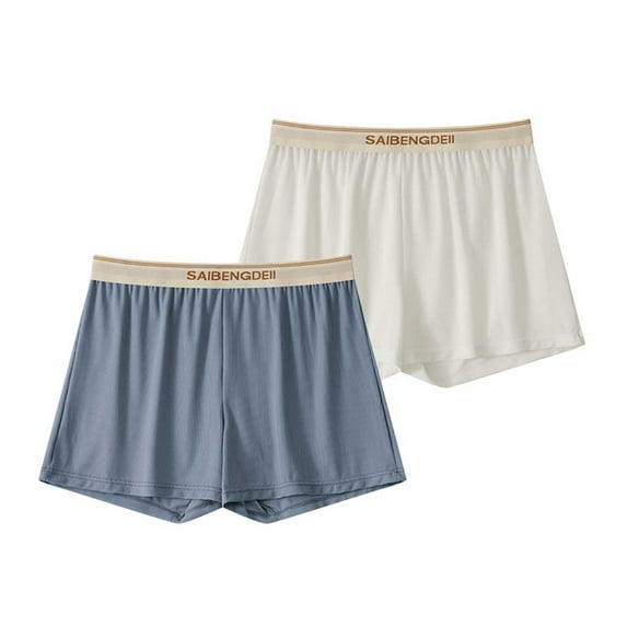 HomeGardon Mens Underwear,Boxer Briefs for Men Pack,Men Loose Breathable Sports Home Four-Corner Pants Flat-Corner Underwear Boxers 2PC,M-XXL