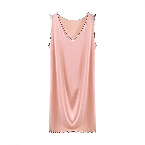 HomeGardon Nightgowns for Women,Women's Sleepwear,Women's Suspender Solid Color Loose and Comfortable Sleeveless Dress Nightdress,M-XXL