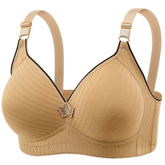 HomeGardon Sports Bras for Women,Minimizer Bras for Women Full Coverage,Women's Plus Size without Steel Rims Comfortable and Breathable Gathering Underwear Non-magnetic Thin Cup Bra,S-XL