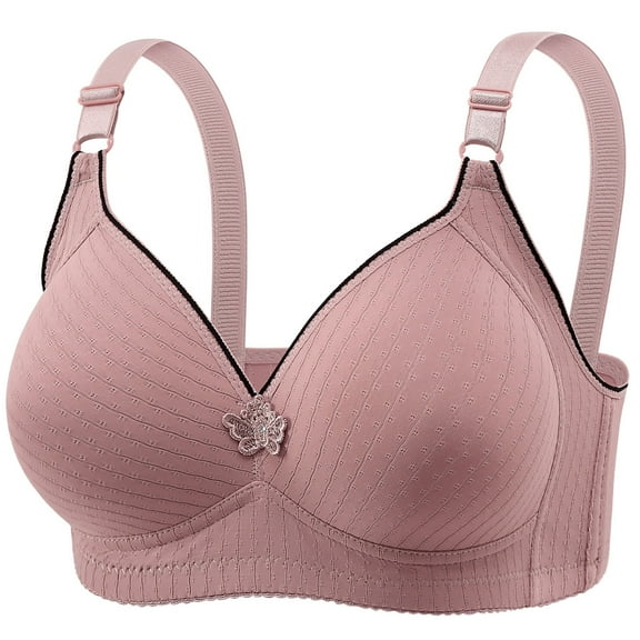 HomeGardon Sports Bras for Women,Minimizer Bras for Women Full Coverage,Women's Plus Size without Steel Rims Comfortable and Breathable Gathering Underwear Non-magnetic Thin Cup Bra,S-XL