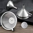 thumbnail image 1 of Clearance!Honmg 1X Stainless Steel Funnel in Silver,Stainless Funnel Filter Stainless Funnel with Strainer Kitchen Funnel for Filling Bottles for Transferring Liquids Oil Making Jam, 1 of 6
