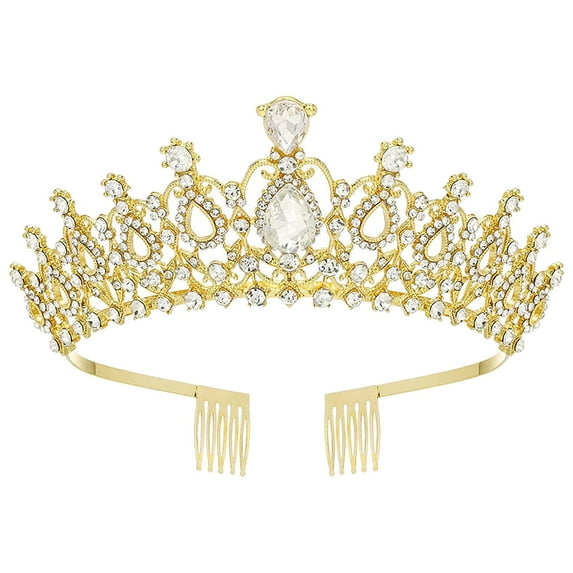 Clearance! Hontri 1Pc Hair Accessories Clearance under $5, Women Girls Princess Elegant Crown with Combs Women's Headbands Bridal Wedding Prom Birthday On Sale