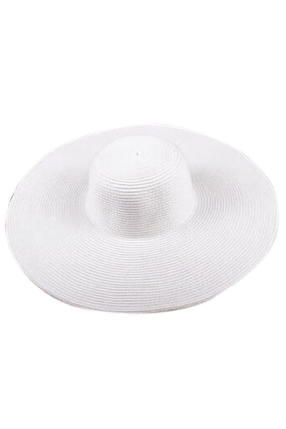 Clearance! Hontri 1X Hat under $10, Women's Solid Color Large Brimmed Hat Sun Floppy Disk Wide Brimmed Hat Beach Hat Sun Hat Fashion Cap On Sale