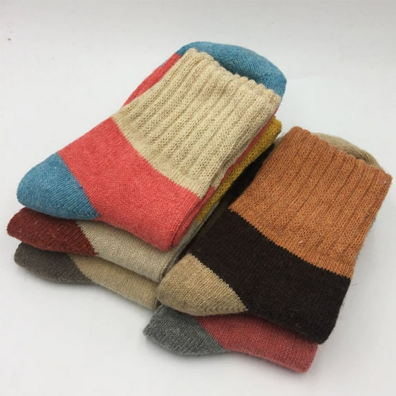 Clearance! Hontri 5Pairs Socks under $10, Floor Lady Warm Casual Socks Women Socks Vintage Pairs Winter 5 Socks Socks On Sale