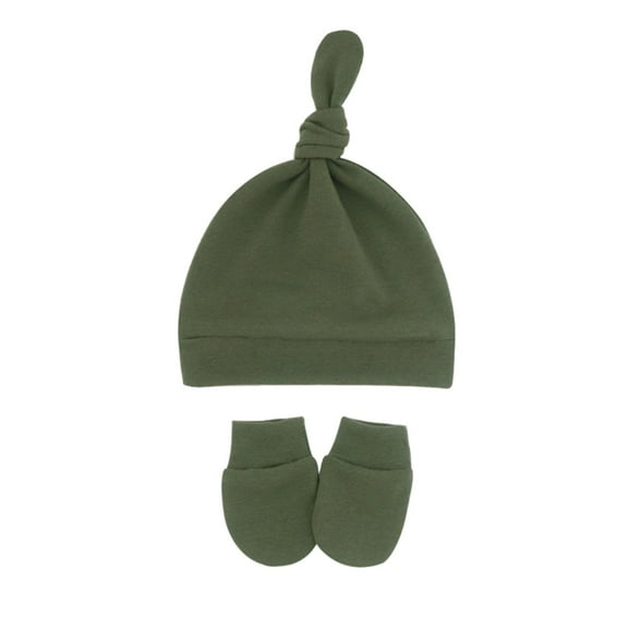 Hontri Hat Newborn Hats Autumn Winter Soft & Warm Knotted Cap for Boys And Girls - Organic Baby Hats 0-6 Month Old Mittens Infant Toddler Gloves Baseball Cap