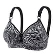 thumbnail image 1 of Clearance! Hontri Bra Women Sexy Lace Back Button Shaping Cup Adjustable Shoulder Strap Large Size Underwire Bra Bras for Women Dark Gray,M, 1 of 2