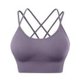 thumbnail image 1 of Clearance! Hontri Bra Womens Back Sport Bras Padded Strappy Cropped Bras for Yoga Workout Fitness Bras Bras for Women Grey,Xxl, 1 of 5
