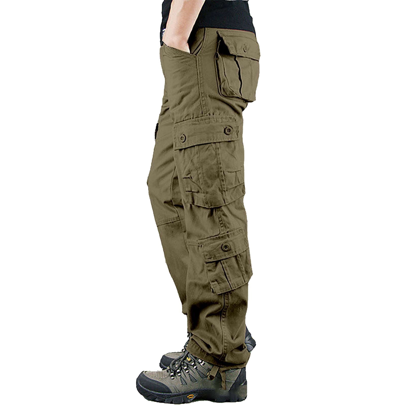 Clearance! Hontri Cargo Pants for Men Multi Pocket Cargo