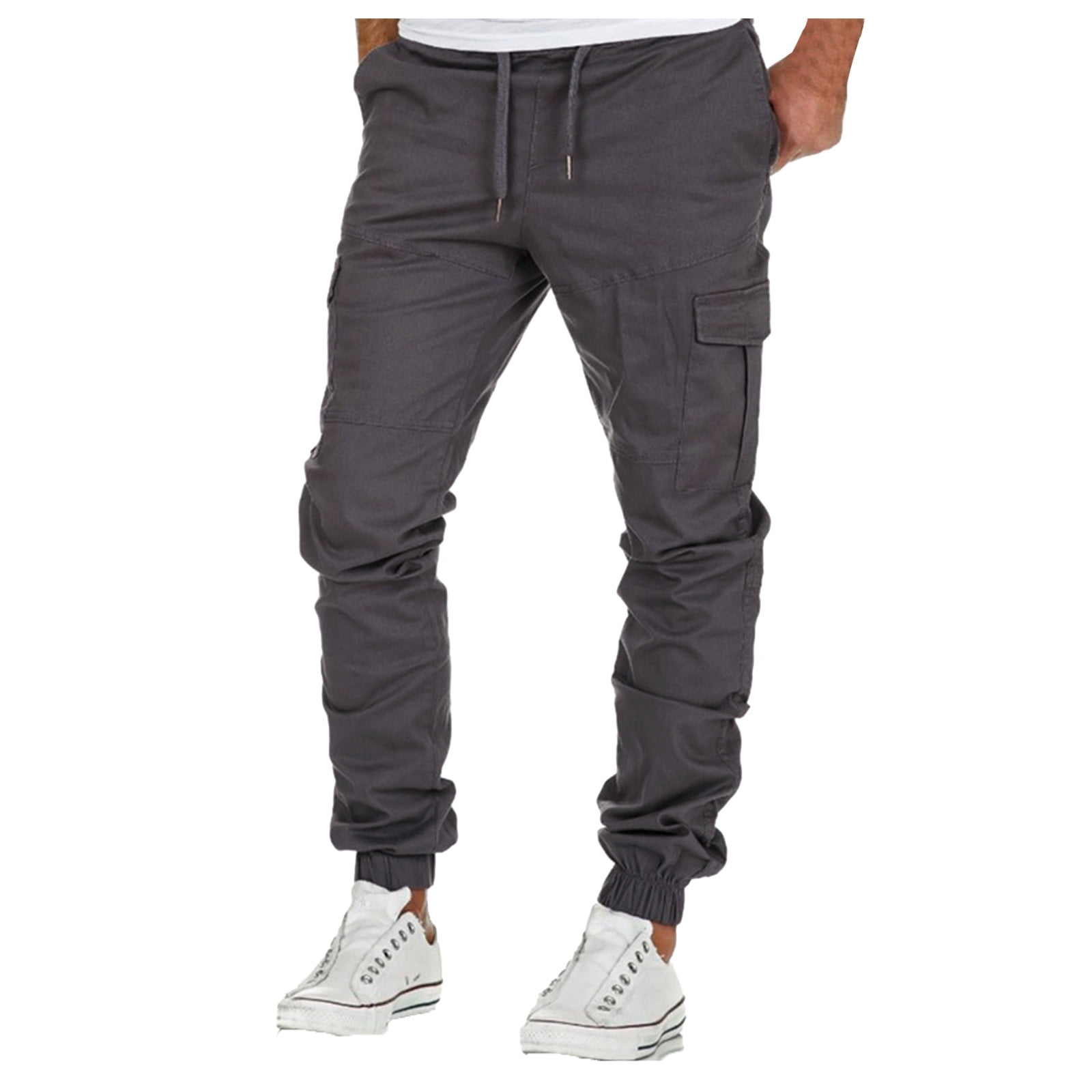 Clearance! Hontri Cargo Pants for Men Trousers Seasons Solid Multi ...