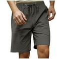 thumbnail image 1 of Clearance! Hontri Men's Casual Shorts Male Summer Casual Solid Short Pant Short Trouser Pant Pocket Short Fashion Short Men's Classic Fit Pants Army Green,M, 1 of 5