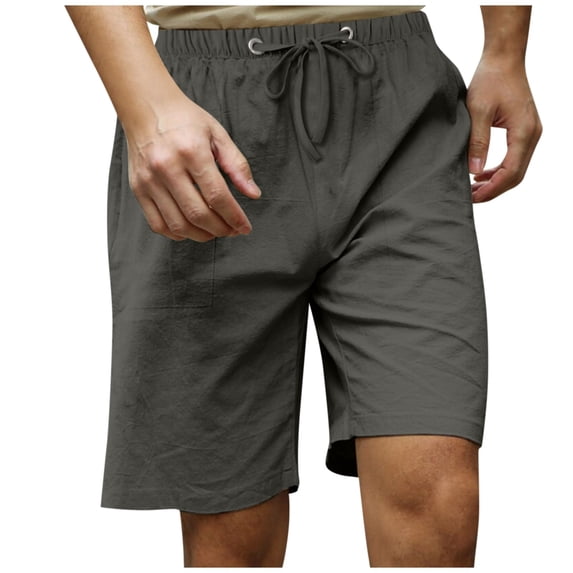 Clearance! Hontri Men's Casual Shorts Male Summer Casual Solid Short Pant Short Trouser Pant Pocket Short Fashion Short Men's Classic Fit Pants Army Green,M