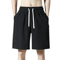 thumbnail image 1 of Clearance! Hontri Men's Casual Shorts Men's Shorts with Deep Pockets Loose Fit Casual Shorts for Running Workout Training Basketball Men's Classic Fit Pants Black,Xxl, 1 of 9