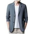thumbnail image 1 of Clearance! Hontri Men's Fashion Spring And Summer Casual Short Sleeved Lapel Thin Suit Tops Ultra Thin Breathable Jacket Suits for Men Dark Gray 3Xl, 1 of 5