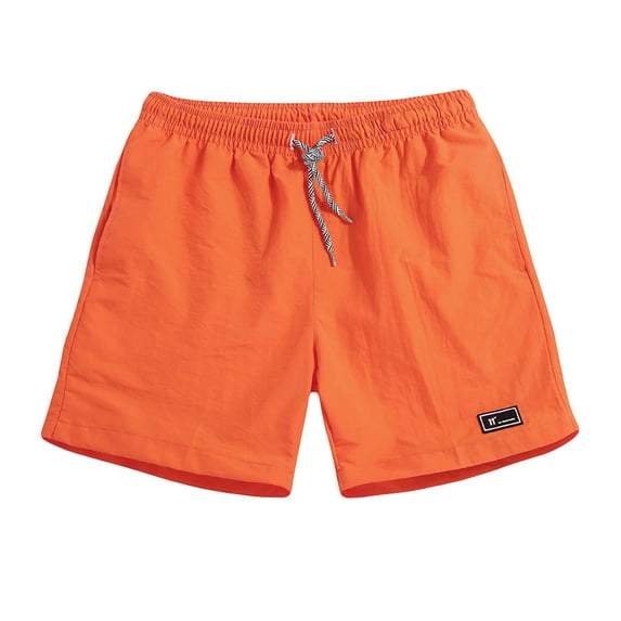 Clearance! Hontri Men's Summer Plus Size Thin Fast-Drying Beach Trousers Casual Sports Short Pants Men's Board Shorts Yellow 5Xl