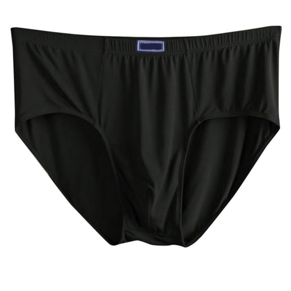 Clearance! Hontri Men's Tag-Free Cotton Briefs Mens High Waist Briefs Oversized Loose Breathable Comfortable Underpants Mens Boxer Briefs Black,6Xl