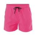 thumbnail image 1 of Clearance! Hontri Sports Net Beach Shorts Dry Quick with Inner Casual Pants Men's Shorts Men's Swimwear Men's Swimwear Hot Pink Xl, 1 of 4