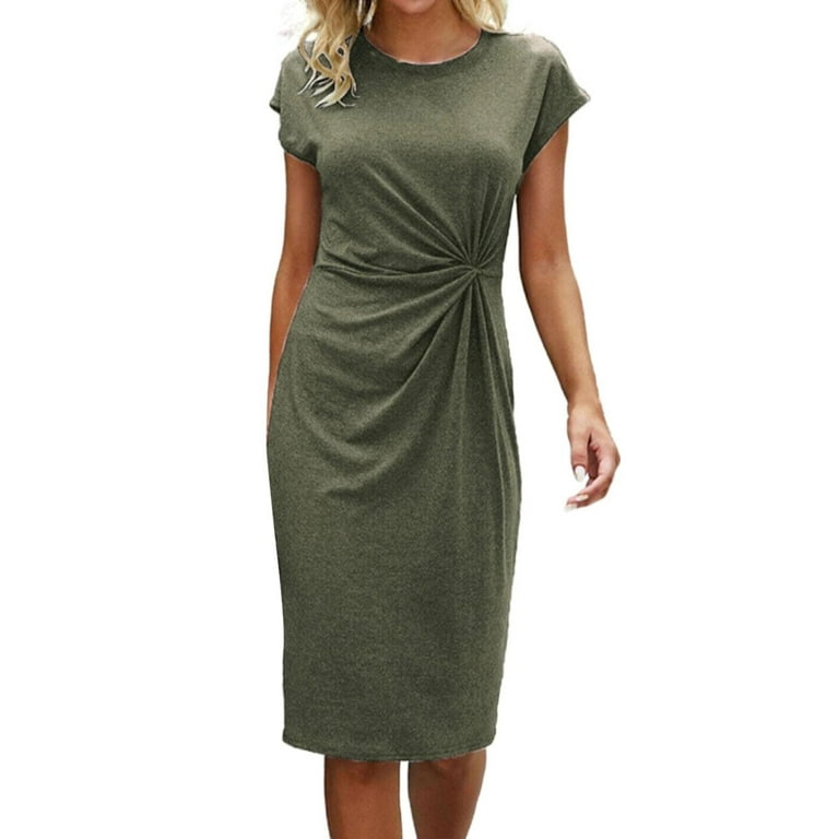 Solid Color Flounced Bandage Round Neck Sweaters Solid Color Flounced Bandage Round Neck Sweaters
