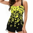 thumbnail image 1 of Clearance! Hontri Tankini Swimsuits for Women Print Women's Digital Set Swimsuit Split Beach Large Bikini Suspender Swimwears Tankinis Set Bathing Suit for Women Yellow,M, 1 of 5
