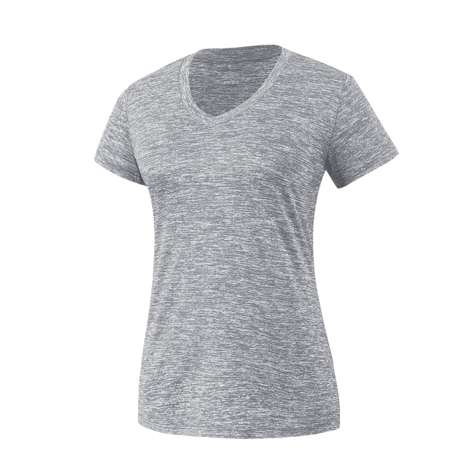 clearance-hontri-women-v-neck-short-sleeve-moisture-wicking-athletic