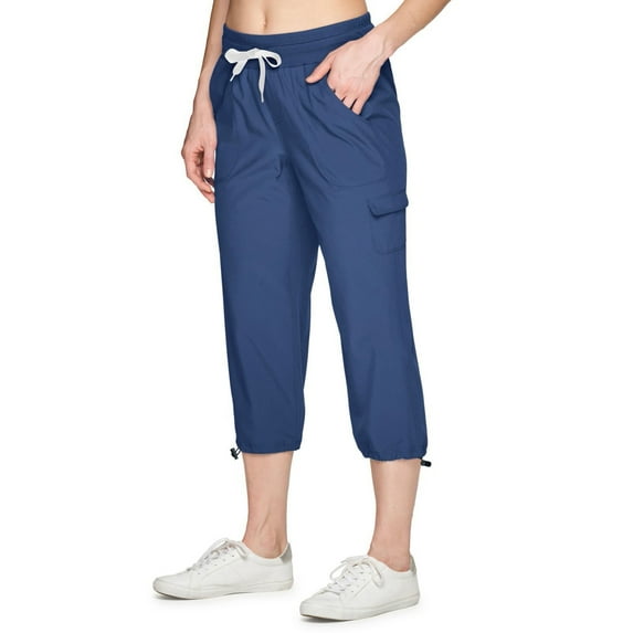 Clearance Hontri Womens Business Casual Pants Active Women's Relaxed Lightweight Woven Cargo Capri Pant