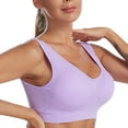 thumbnail image 1 of Clearance! Hontri Yoga Bra Women's Seamless Mid Solid Color Sports Bra with Removable Bra Pad ,, 1 of 9