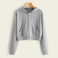 thumbnail image 1 of Clothing Hoodie Women Women Casual Solid Long Sleeve Zipper Pocket Shirt Hooded Sweatshirt Tops, 1 of 6