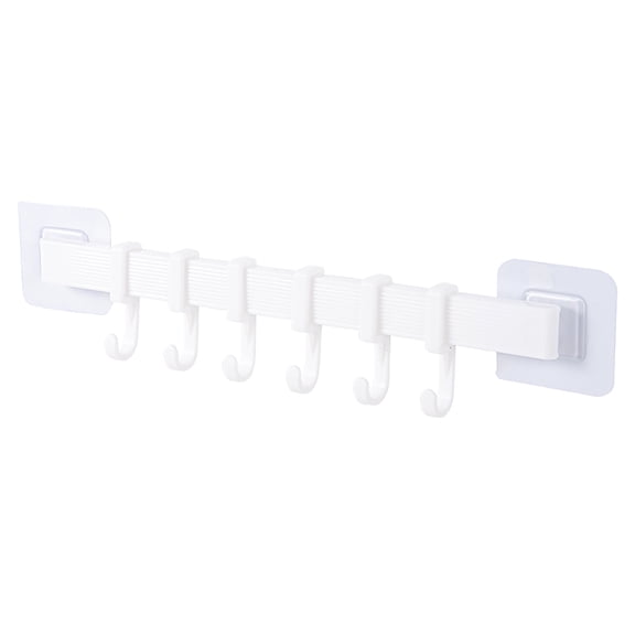 Clearance Hooks under $5 Coat Hooks Wall Mount Coat Rack Wall Mount With 6 Hooks White Wall Mounted Modern Coat Rack Coat Hook Is Suitable For Living Room Entrance Bedroom Kitchen Bathroom Etc