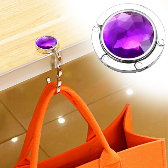 Hooks under $5 Hanging Clip Sock Holder Foldable Handbag Purse Hook Convenient Desk Hook Round Backpack Hook Student Desktop Mobile Bag Hanger