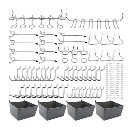 Clearance Hooks under $10,Pegboard Hooks Assortment With Pegboard Peg Locks For Organizing Various Tools 80