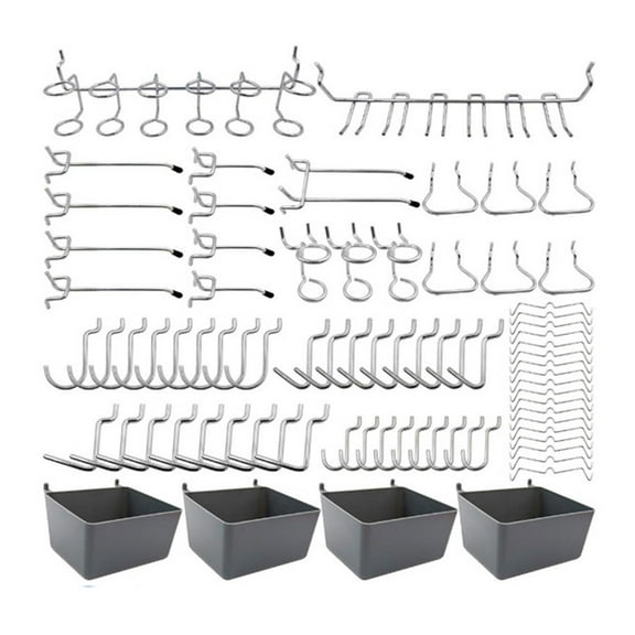 Clearance Hooks under $10,Pegboard Hooks Assortment With Pegboard Peg Locks For Organizing Various Tools 80