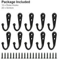 thumbnail image 1 of Clearance Hooks under $5 10 Pack Heavy Duty Wall Mounted Black Coat Hooks With 20 Screws Mudroom Hooks Backpack Hooks Robe Hooks Hat Hook, 1 of 7
