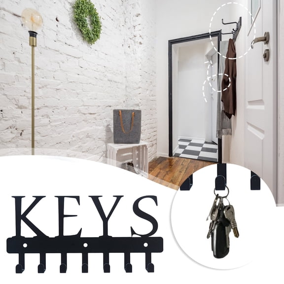 Clearance Hooks under $5,Adhesive Key Holder Hook Heavy Duty Hook Key Racks For Home Office Hotel School English Letter Hanger Decorative Dualuse