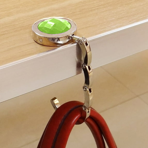 Clearance Hooks under $5,Foldable Purse Hook Floding Handbag Hanger Rhinestone Bag Holder For Table Desk