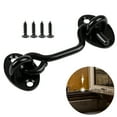 thumbnail image 1 of Clearance Hooks under $5 Lock Cabin Hooks Heavy Duty Screen Door And Black 4" Black Sliding Door Lock With Screws For Window Cabin Hooks, 1 of 9