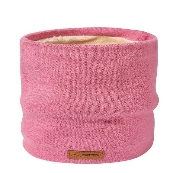 Horkkom Fleece Neck Gaiter Winter Double-Layer Warmer Thick Scarf Outdoor Ski Circle Scarves for Women Men