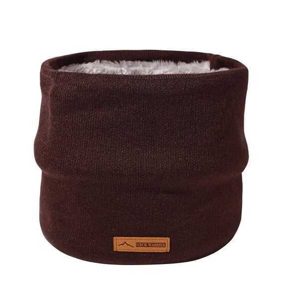 Horkkom Fleece Neck Gaiter Winter Double-Layer Warmer Thick Scarf Outdoor Ski Circle Scarves for Women Men