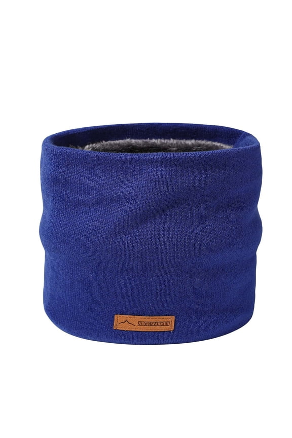 Fleece Neck Gaiter Winter Double-Layer Warmer Thick Scarf Outdoor Ski Circle Scarves for Women Men