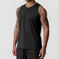 thumbnail image 1 of Clearance Horkkom Gym Tank Tops for Men Casual Solid Color Crewneck Tank Tops Fitness Bodybuilding Sleeveless Shirts, Gifts for Men, 1 of 7
