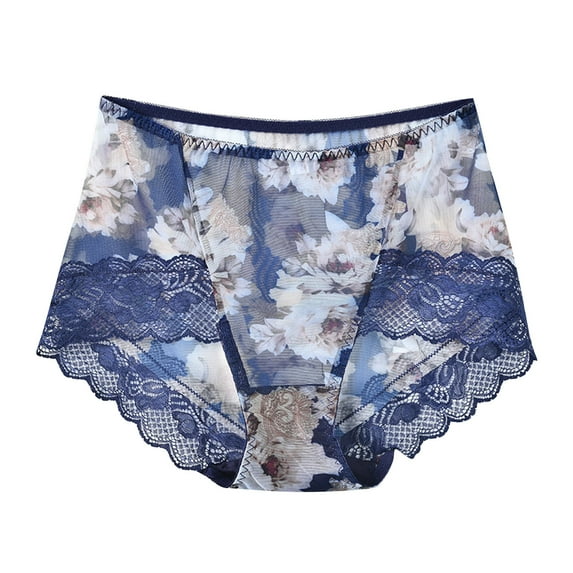 Clearance Horkkom Lace Underwear for Women Plus Size High Waisted Butt Lifting ladies underwear panties Floral Printed Sexy Thin Shorts, Gifts for Women