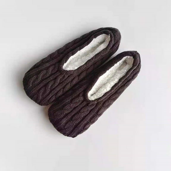 Clearance Horkkom Slipper Socks for Women Super Soft Warm Knit Fuzzy Socks Indoor Cozy Thick Lined Slippers Socks