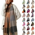 thumbnail image 1 of Horkkom Winter Scarf for Women Knitted Warm Long Scarves Soft Color Block Winter Scarf for Cold Weather, 1 of 3