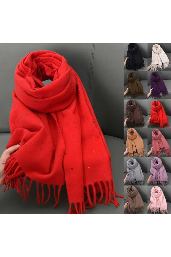 Winter Scarf for Women Knitted Warm Long Scarves Soft Solid Color Winter Scarf for Cold Weather