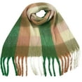 thumbnail image 1 of Horkkom Winter Scarf for Women Knitted Warm Long Scarves Soft Striped Printed Winter Scarf for Cold Weather, 1 of 2