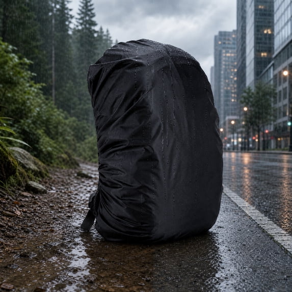 Clearance! Hotyverty Waterproof Backpack Rain Cover 35L-80L for Travel Climbing Hiking, Size: (Black, 35L)