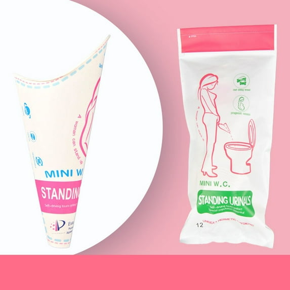 Household detergent under $5,12pcs Disposable Female Urination Device Portable Lightweight Women Urinal Funnel Outside Standing Pee Cup Paper Standing Funnel For Camping Hiking Pregna