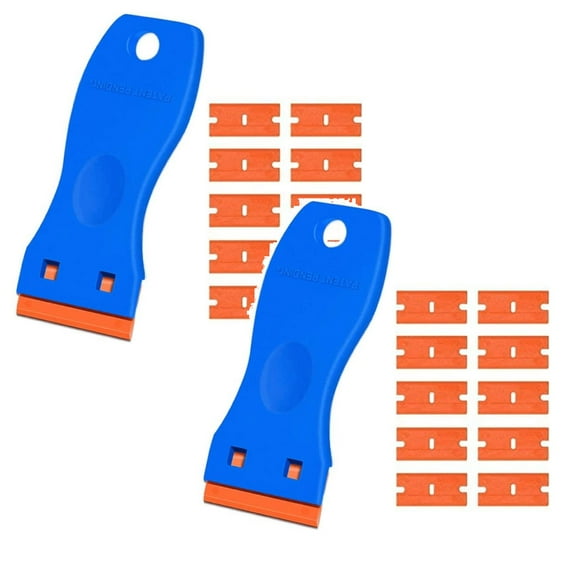 Clearance Household detergent under $5,Multifunctional Glue Removal Shovel Plastic Scraper Tool Plastic Scraper Sticker Remover Tool Car Sticker Remover Scraper For Cleaning (1 Pcs*Shovels + 10
