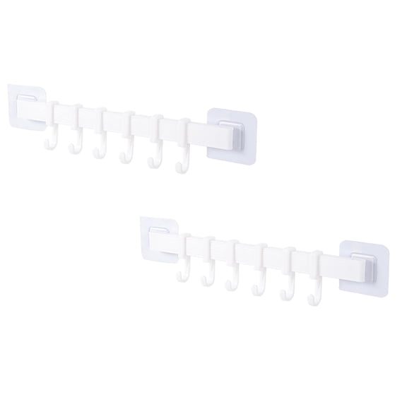 Clearance Household hooks under $5,Coat Hooks Wall Mount Coat Rack Wall Mount With 6 Hooks White Wall Mounted Modern Coat Rack Coat Hook Is Suitable For Living Room Entrance Bedroom Kitchen Bat