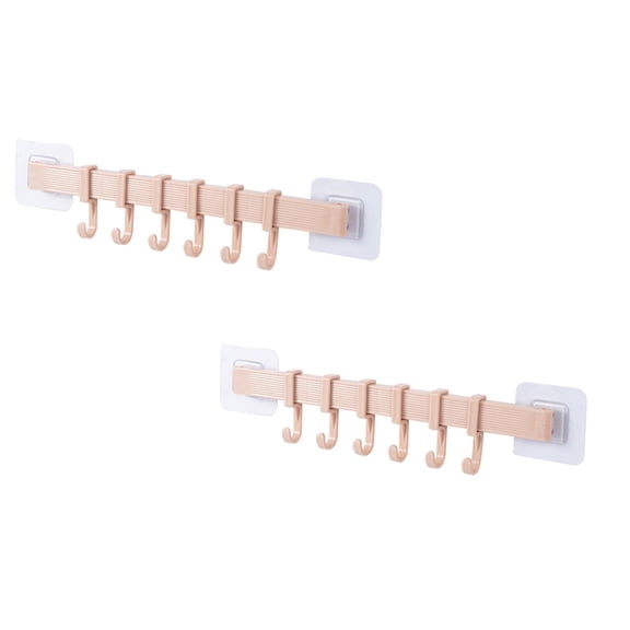 Clearance Household hooks under $5,Coat Hooks Wall Mount Coat Rack Wall Mount With 6 Hooks White Wall Mounted Modern Coat Rack Coat Hook Is Suitable For Living Room Entrance Bedroom Kitchen Bat